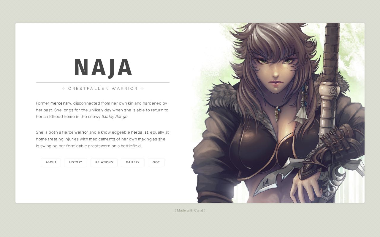 Carrd profile picture for @naja